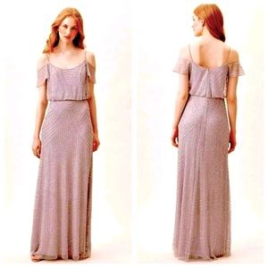 NWT Anthropologie BHLDN Troye Beaded Dress - Lilac